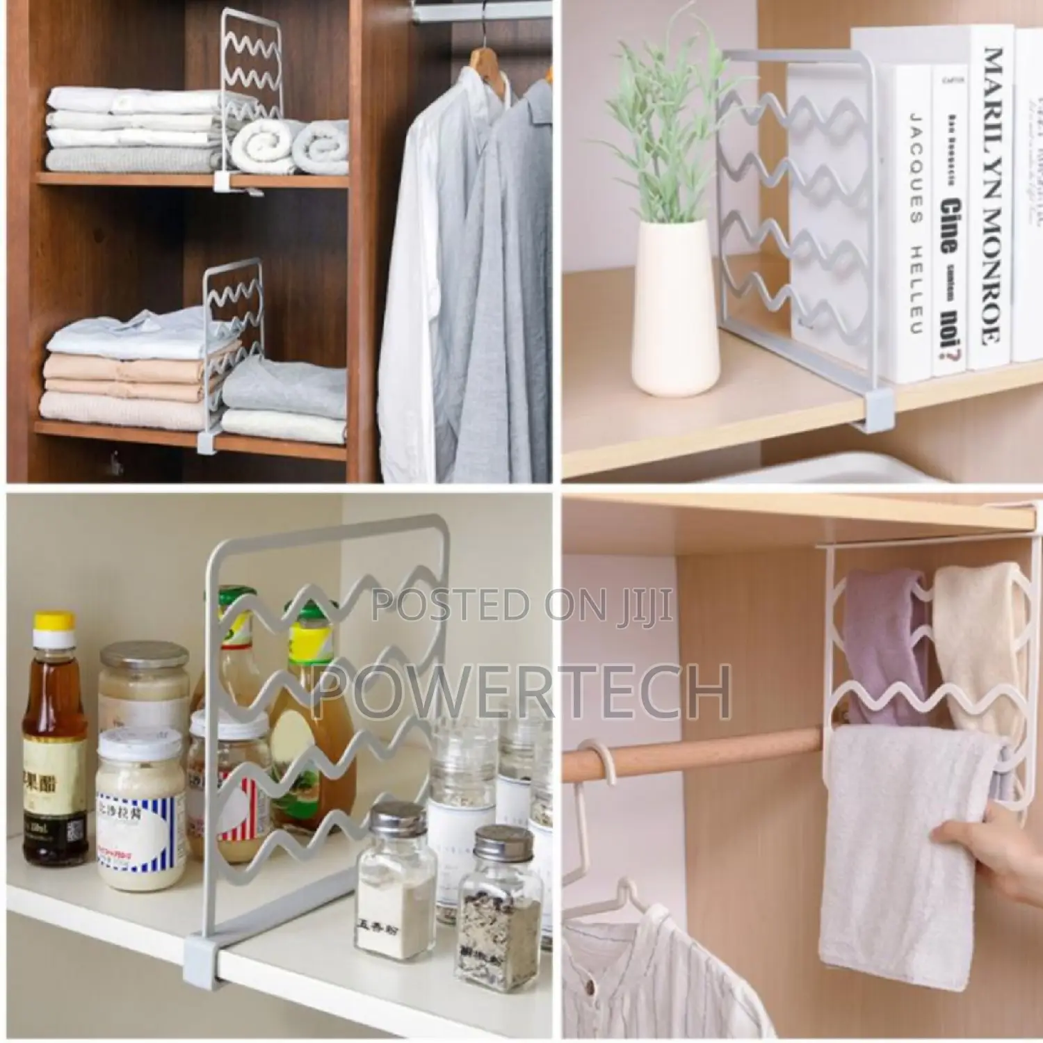 Cabinet or Wardrobe Separator, Multipurpose Shelf Dividers