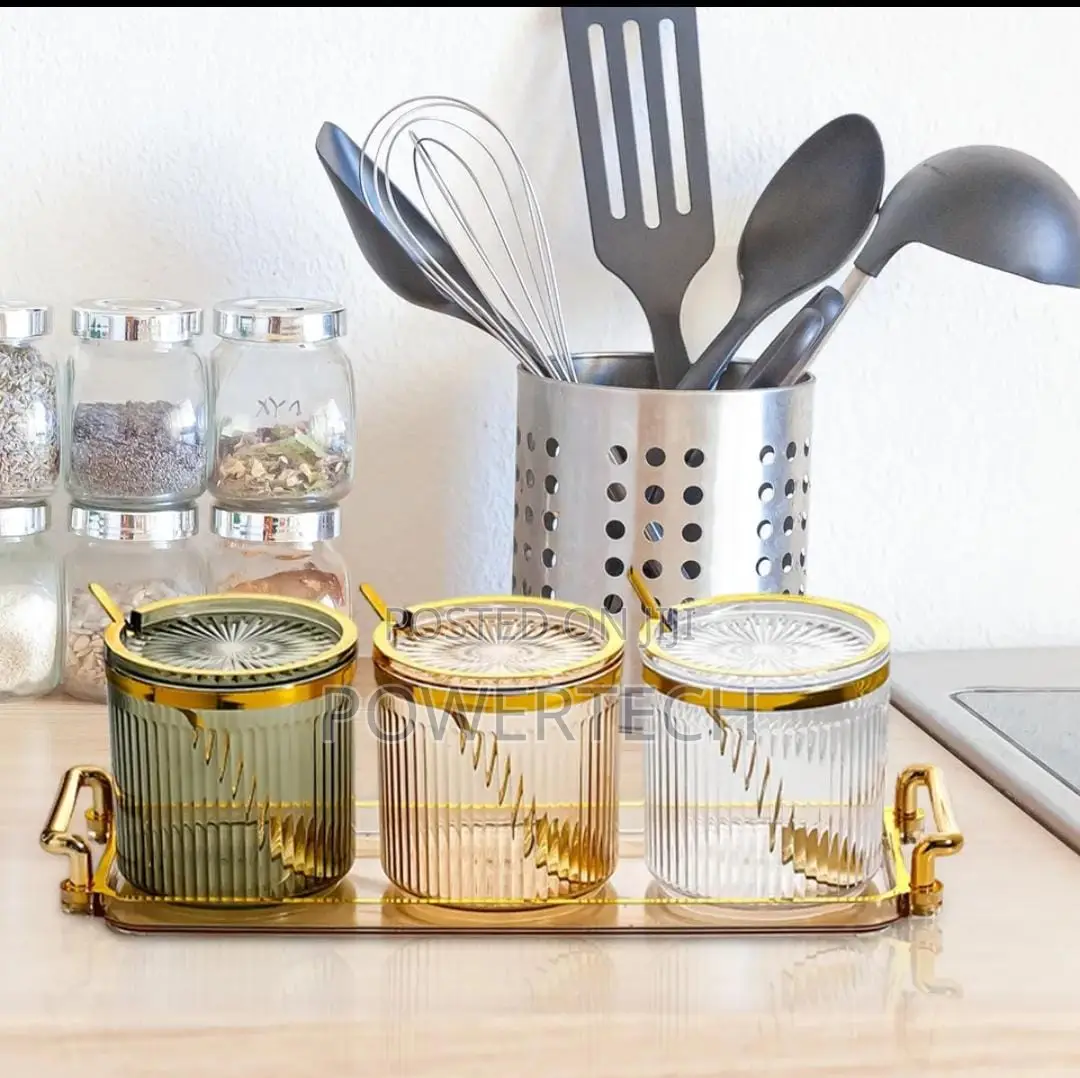 4 in 1 Acrylic Seasoning Set Ideal for Spices, Sugar Etc*.