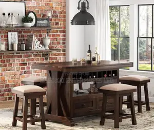 Ray Wood 7 Piece Home Bar Set