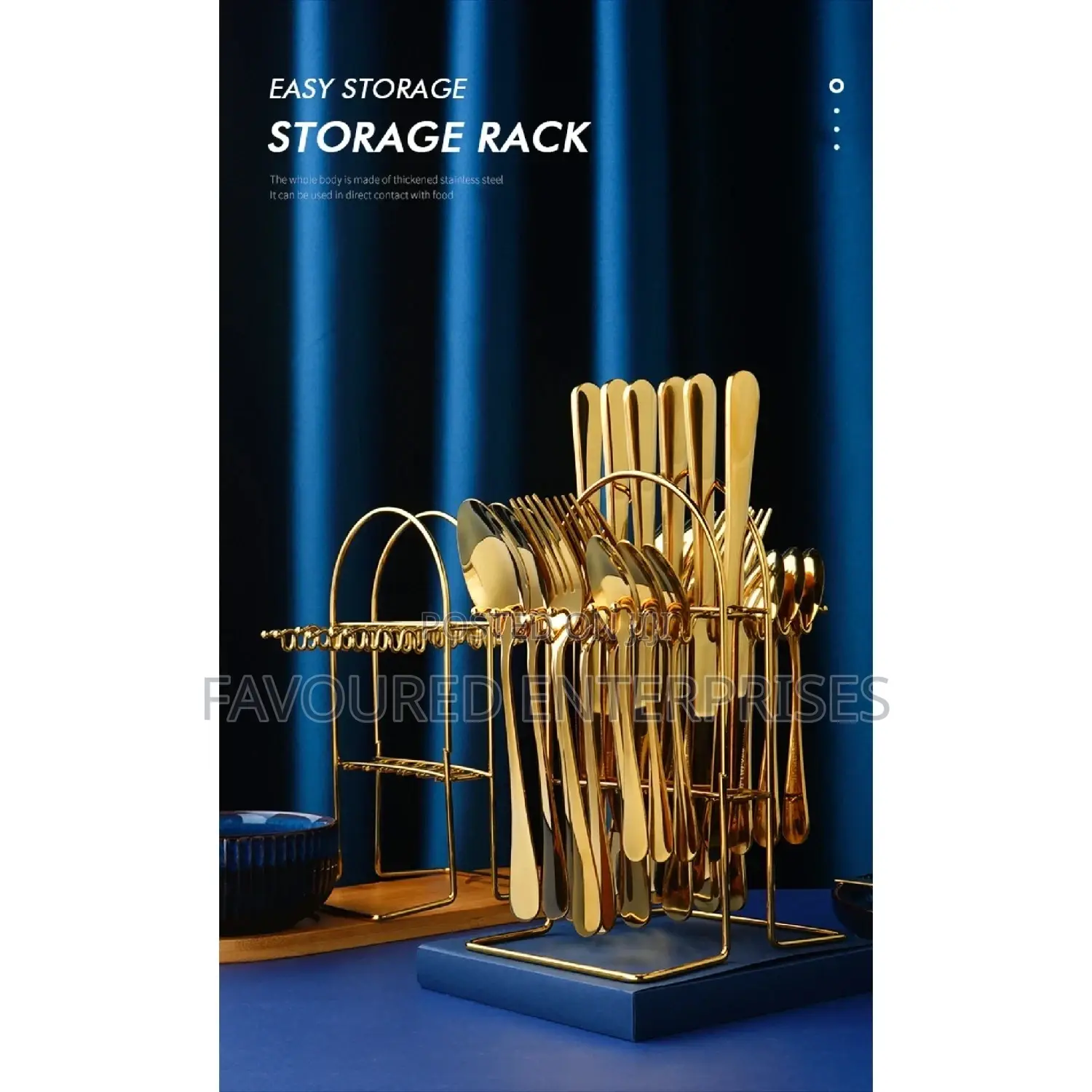 24 PCS Gold Cutlery Set