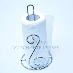 Silver Stainless Steel Paper Towel/Tissue Holder