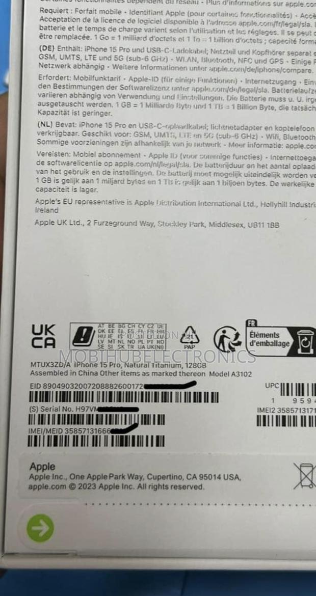 New Apple iPhone 15 Pro 128 GB Silver - thumbnail 2