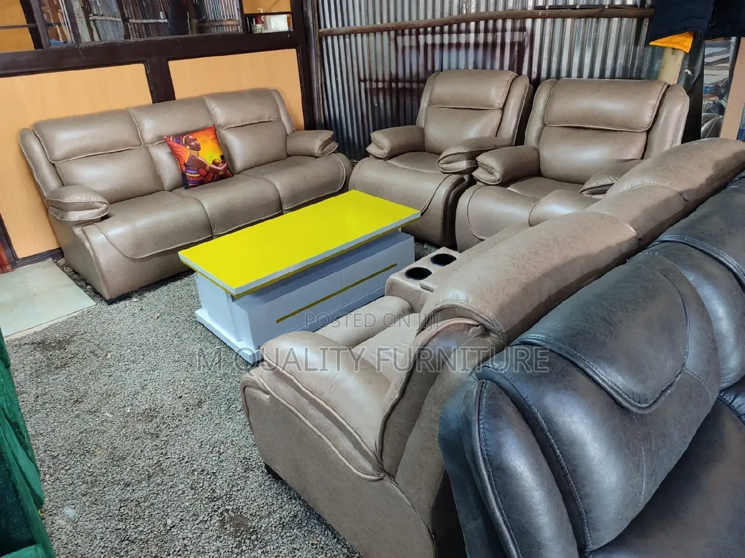 7 Seater Semi Recliner Sofa