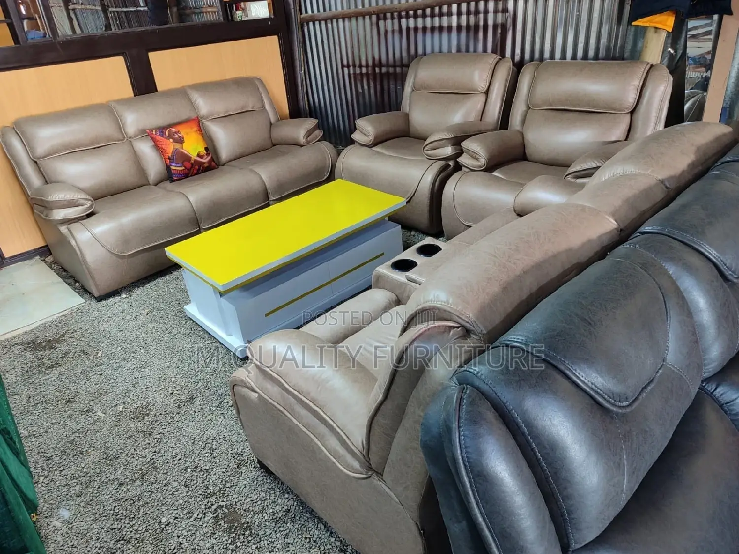 7 Seater Semi Recliner Sofa