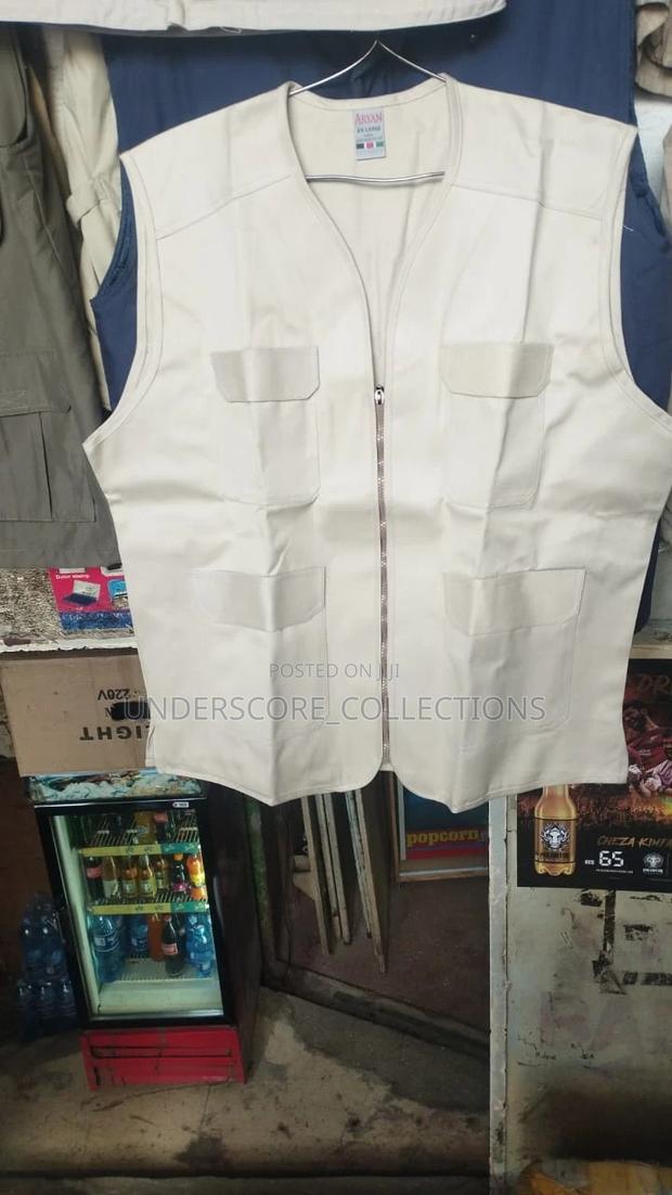 Printable Unisex Half Jackets in Beige - main view