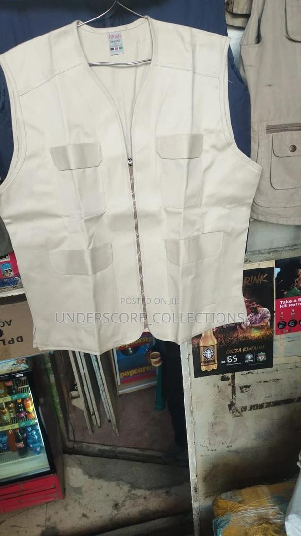 Printable Unisex Half Jackets in Beige - thumbnail 2