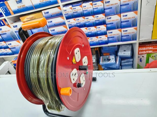 2.5mm 50m Cable Reel, 4x13amp Sockets, /50m Extension Cable - main view