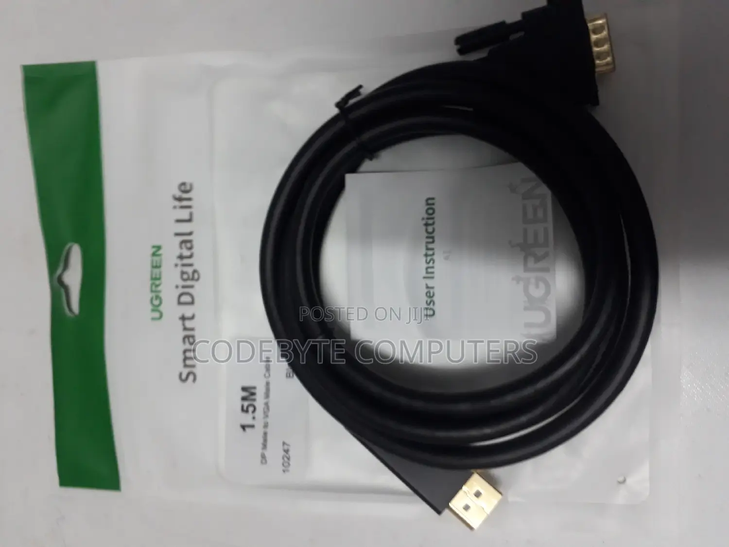 Displayport Male to VGA Male Cable 1.5m