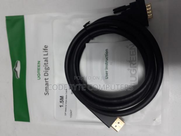 Displayport Male to VGA Male Cable 1.5m