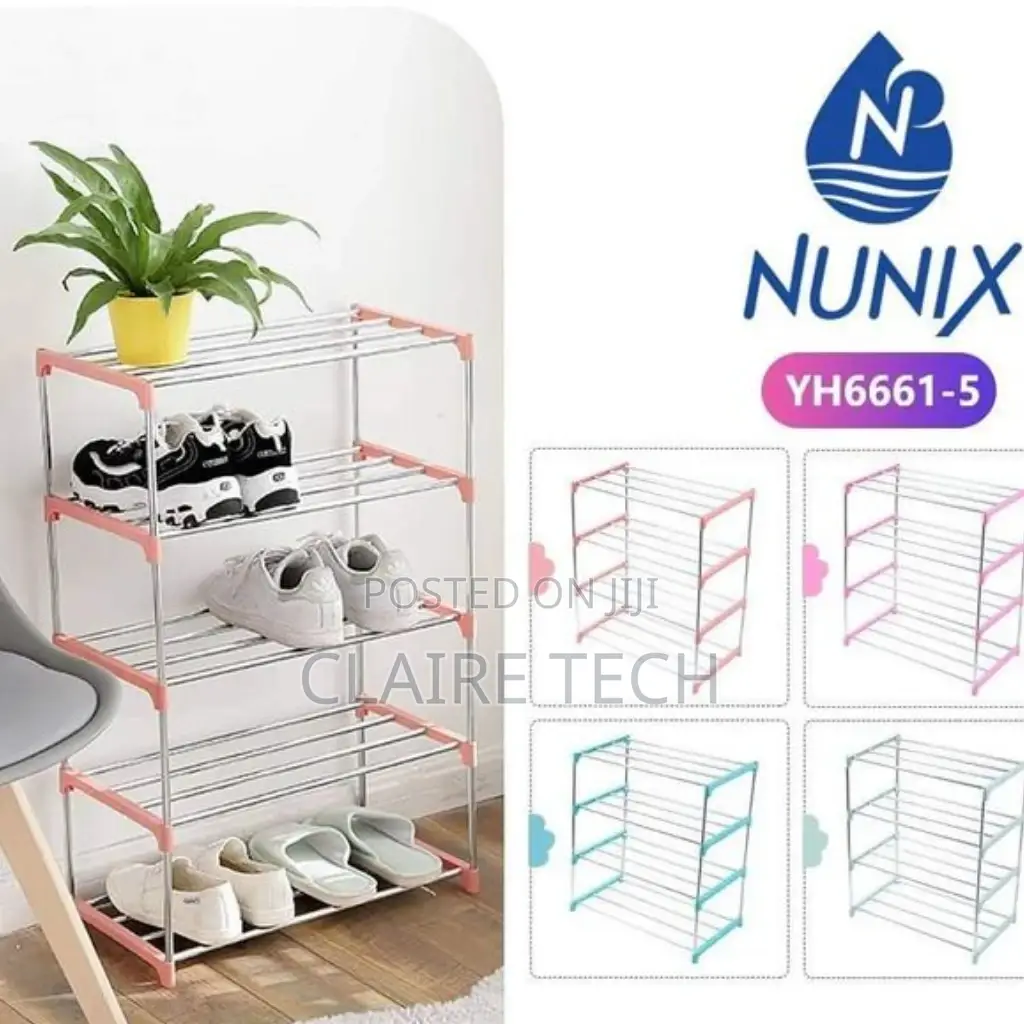 Stainless Nunix 4 Layers Yh6661-5 Simple Shoe Rack