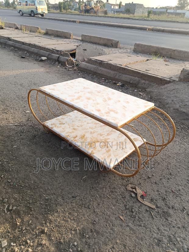 Marble Coffee Table, White and Gold.