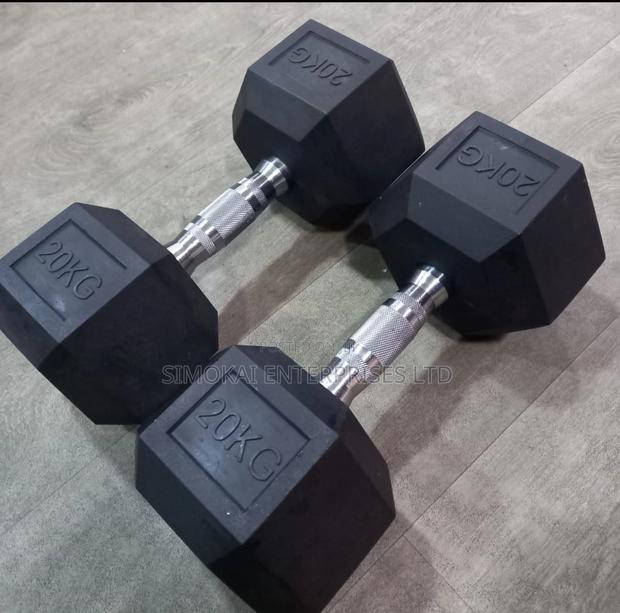 20kg Hex Dumbells Pair