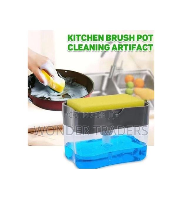 Soap Dispenser With Scouring Pad - main view