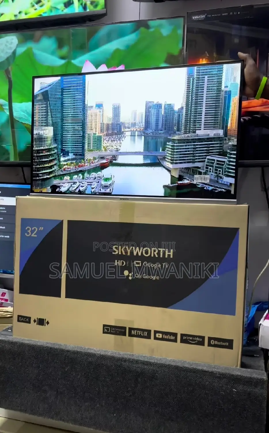 Skyworth 32” Frameless Smart Android Tv Netflix, Youtube