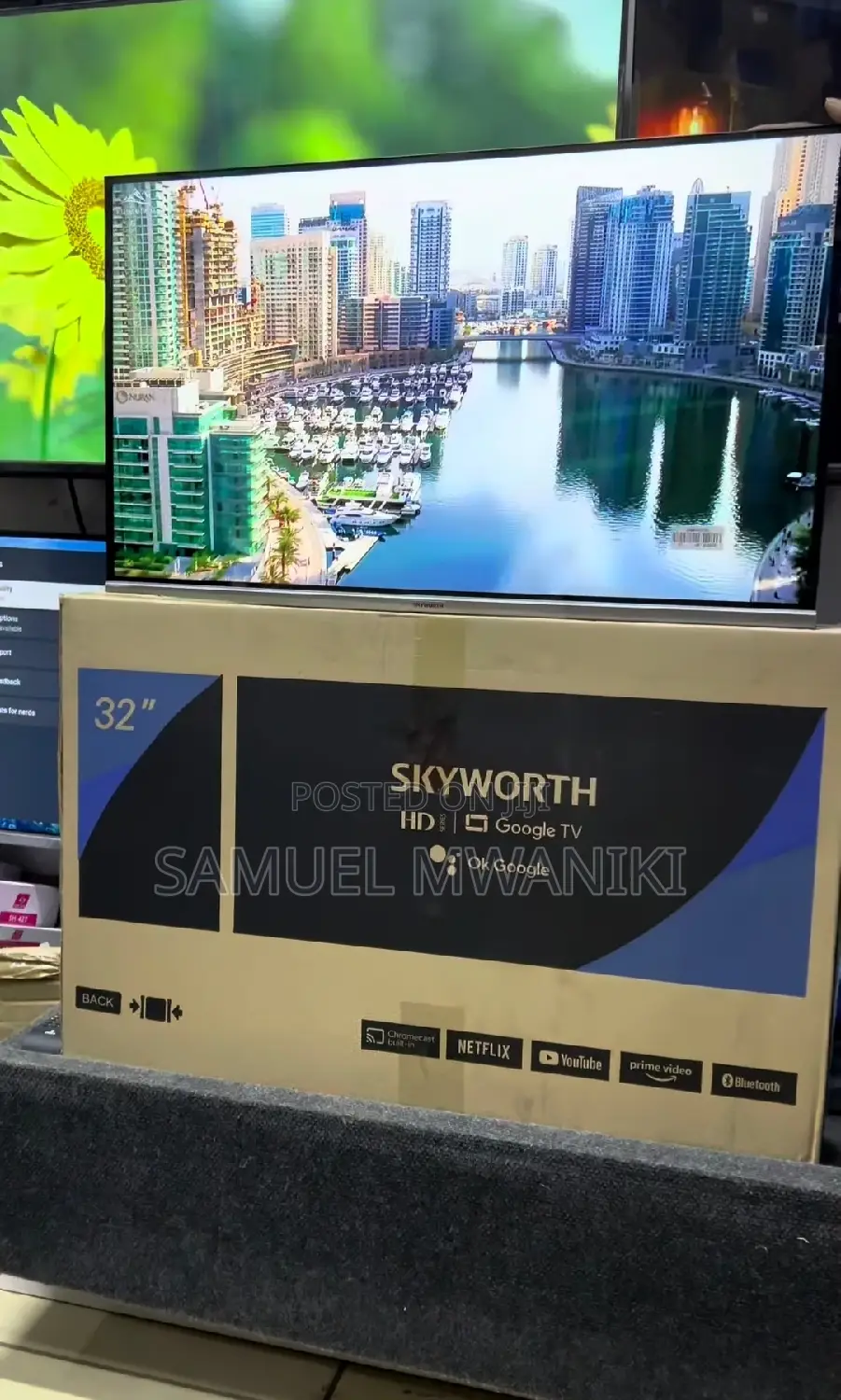Skyworth 32” Frameless Smart Android Tv Netflix, Youtube