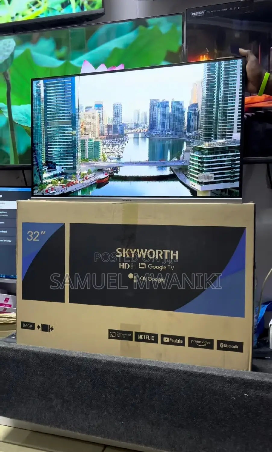 Skyworth 32” Frameless Smart Android Tv Netflix, Youtube