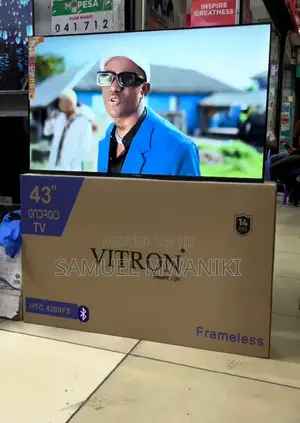 HTC Vitron 43" Smart Android Frameless Tv FHD 1080 New 2024