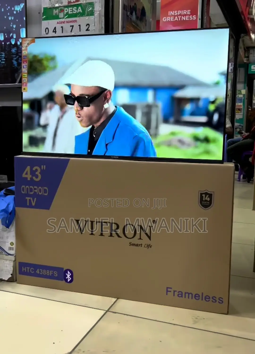 HTC Vitron 43" Smart Android Frameless Tv FHD 1080 New 2024