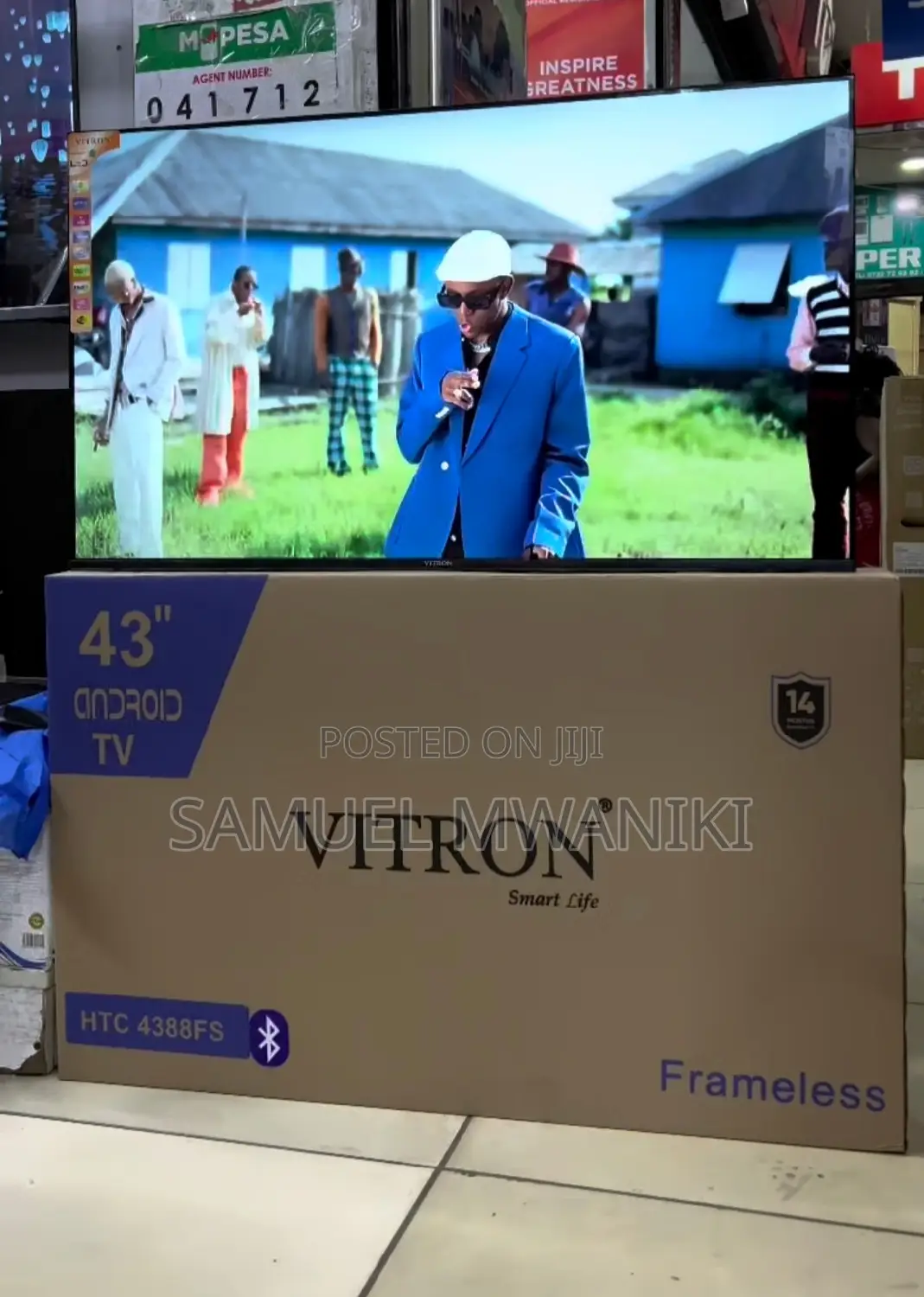 HTC Vitron 43" Smart Android Frameless Tv FHD 1080 New 2024