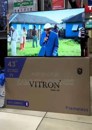 HTC Vitron 43" Smart Android Frameless Tv FHD 1080 New 2024