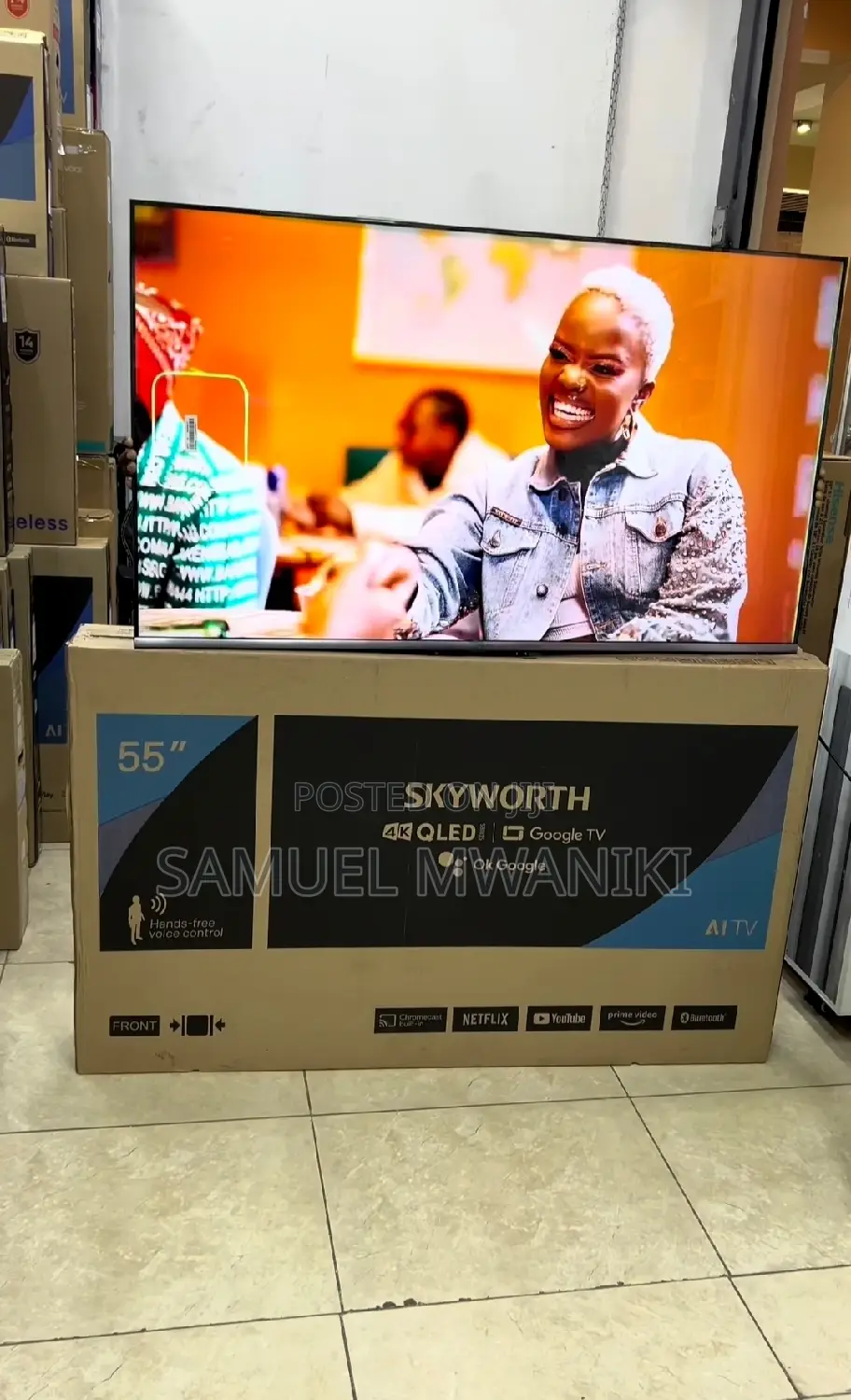 Skyworth 55" Qled Uhd Google Smart Tv Frameless New 2024