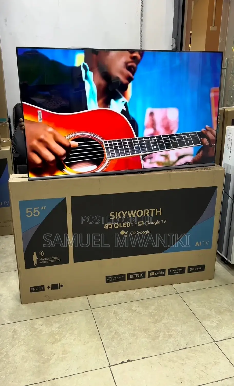 Skyworth 55" Qled Uhd Google Smart Tv Frameless New 2024