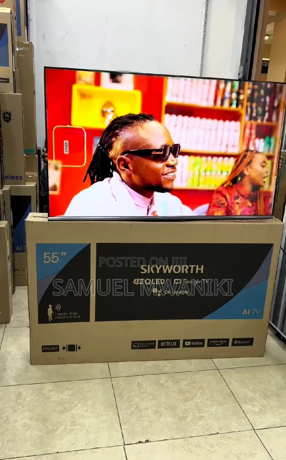 Skyworth 55" Qled Uhd Google Smart Tv Frameless New 2024
