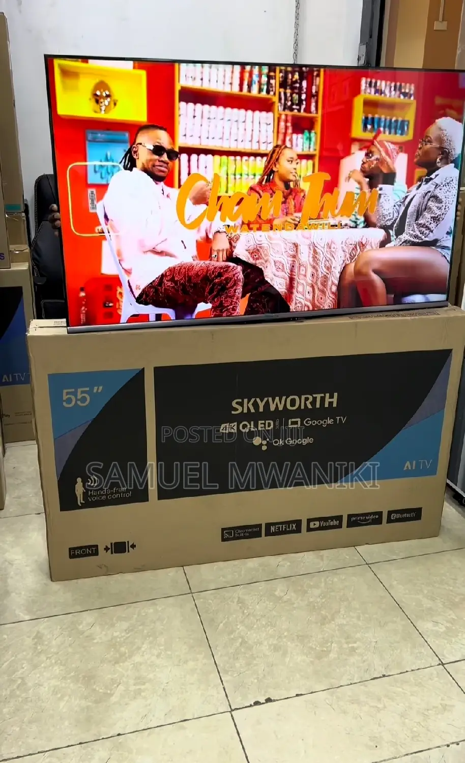 Skyworth 55" Qled Uhd Google Smart Tv Frameless New 2024