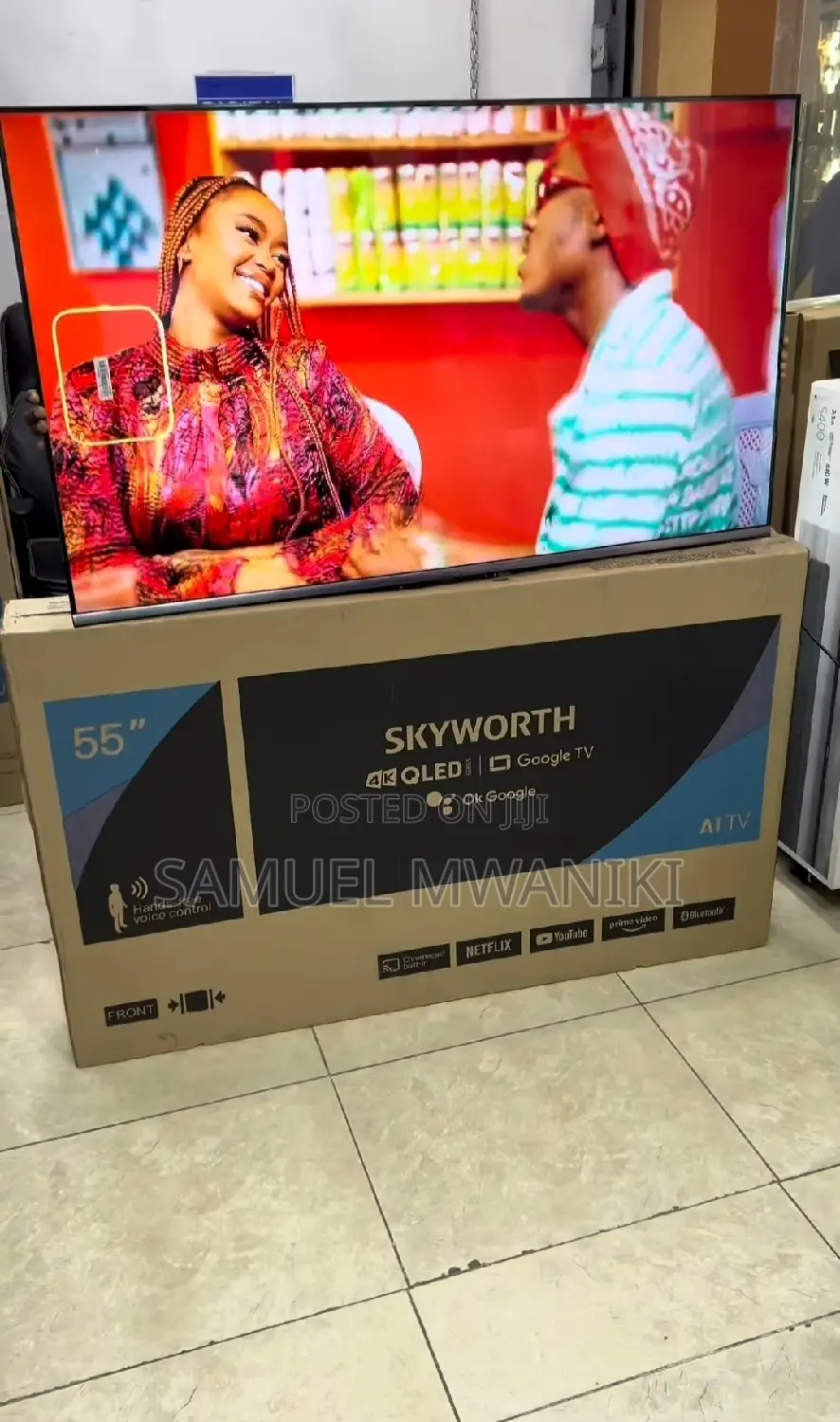 Skyworth 55" Qled Uhd Google Smart Tv Frameless New 2024