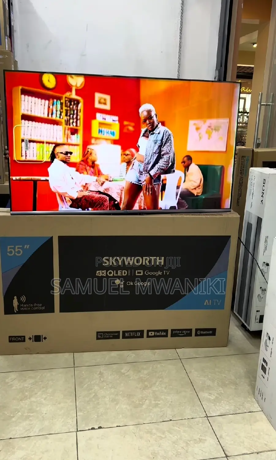 Skyworth 55" Qled Uhd Google Smart Tv Frameless New 2024