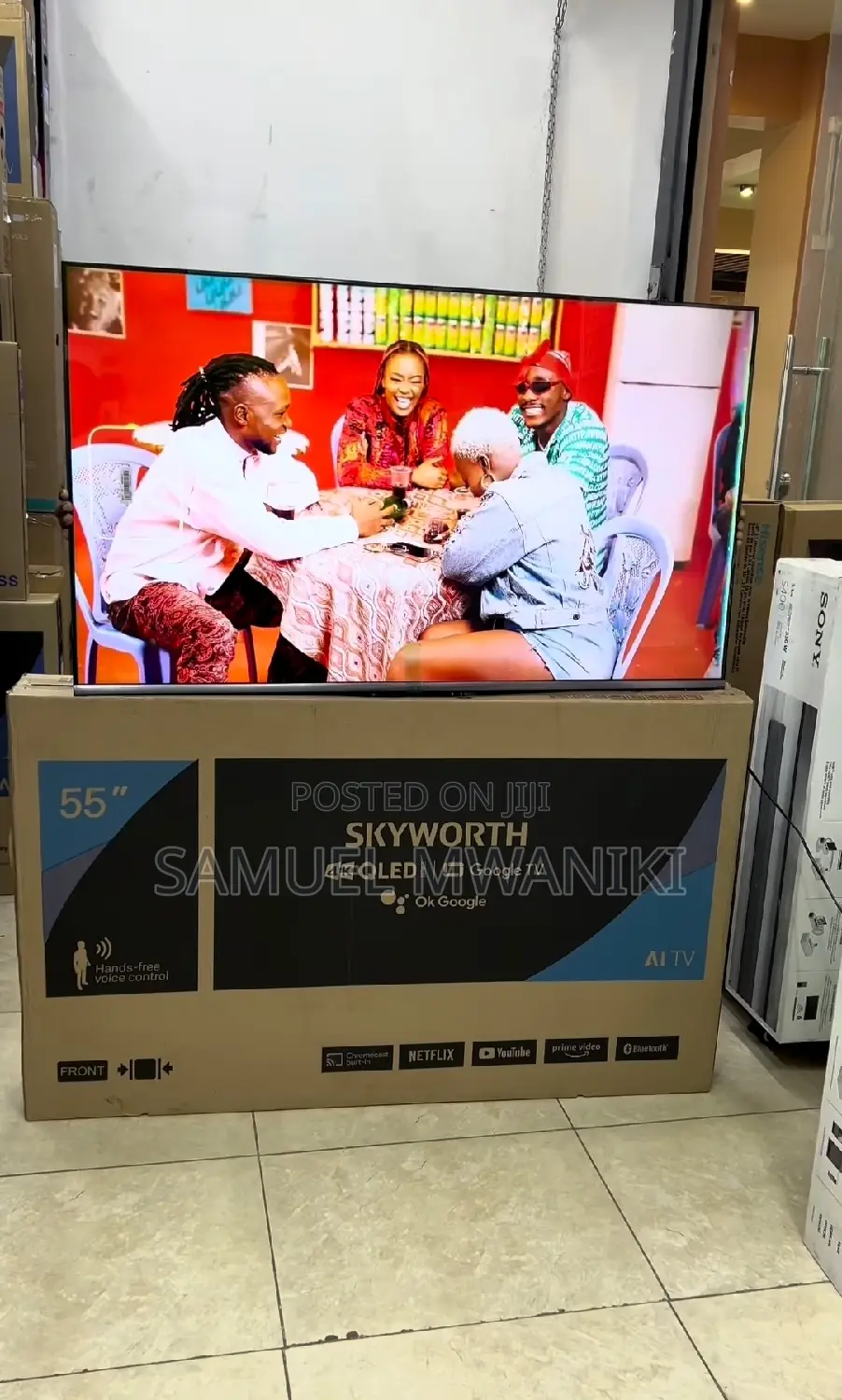 Skyworth 55" Qled Uhd Google Smart Tv Frameless New 2024