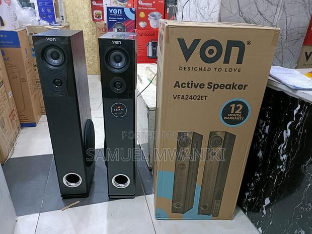 Von 2.0CH Bluetooth Active Speakers 240W Tall Boy Subwoofer