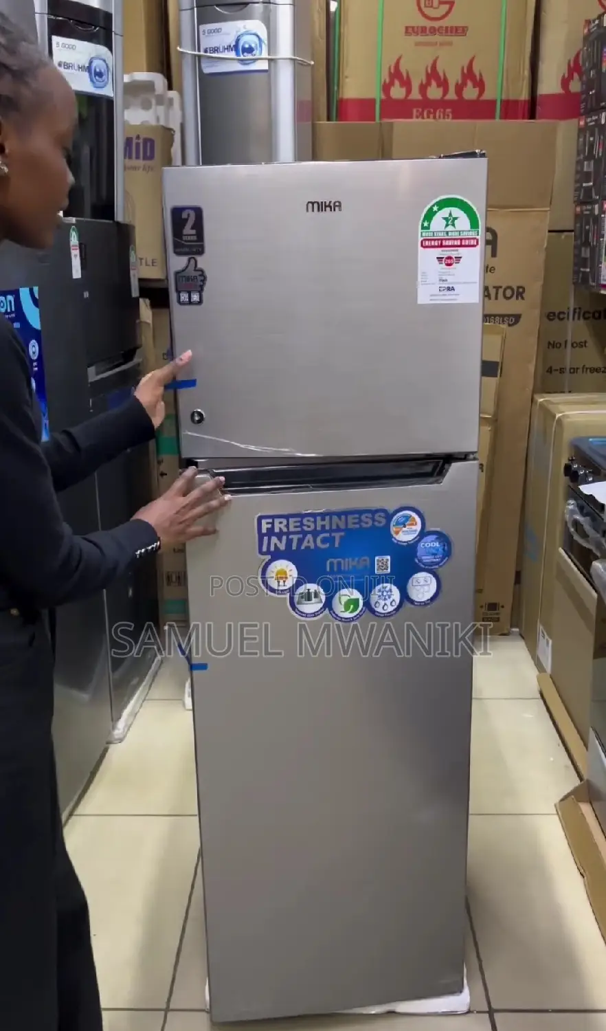 Mika 168 Liters Double Door Refrigerator MRDCD168LSD New