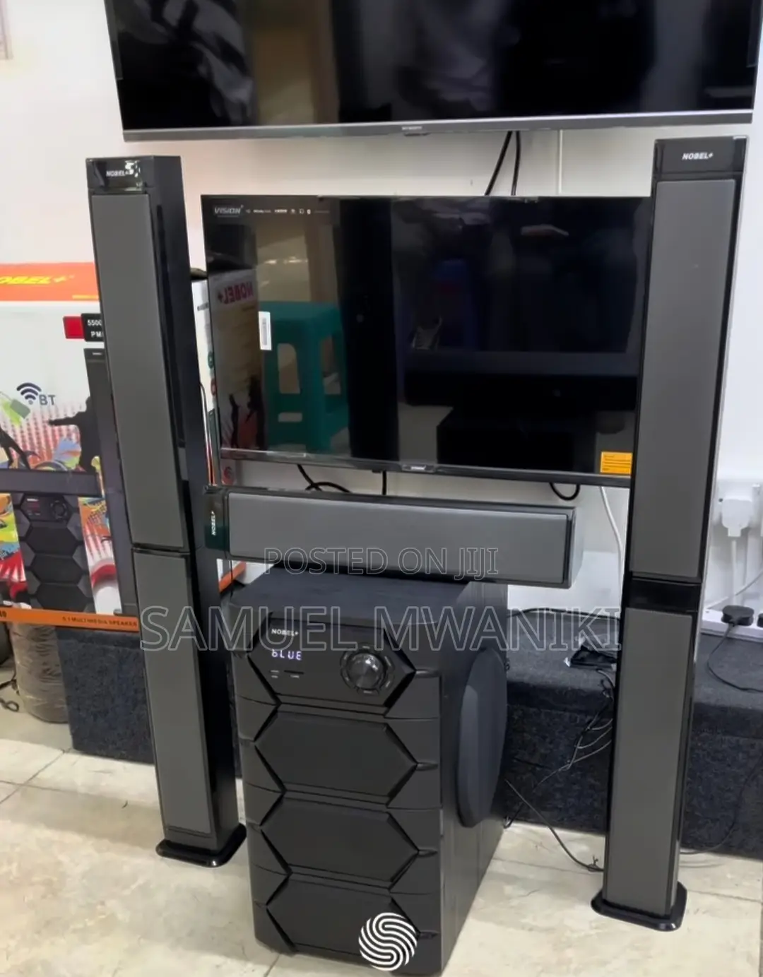 Nobel Nb 2040 Tall Boy Speaker System-Bt 55,000w Pmpo