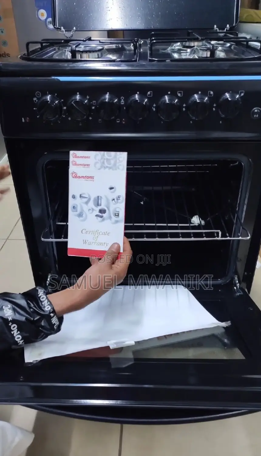 Ramtons 3g+1e 60x60 Euro Black Cooker- Rf/407