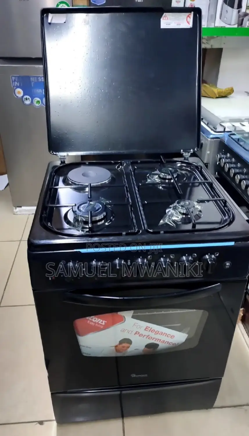 Ramtons 3g+1e 60x60 Euro Black Cooker- Rf/407
