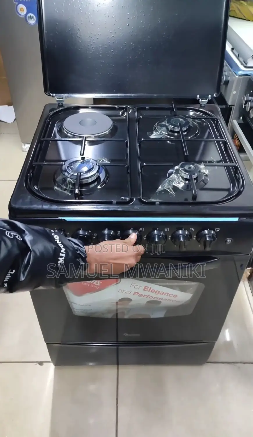 Ramtons 3g+1e 60x60 Euro Black Cooker- Rf/407