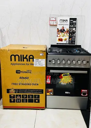 Mika Cooker 3 Gas + 1 Hotplate 60 by 60 Plus Electric Oven