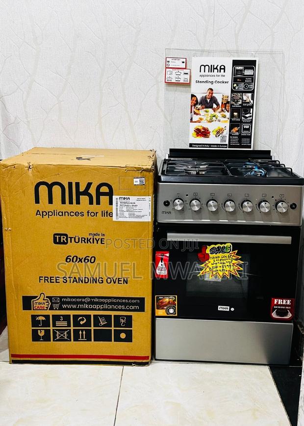 Mika Cooker 3 Gas + 1 Hotplate 60 by 60 Plus Electric Oven