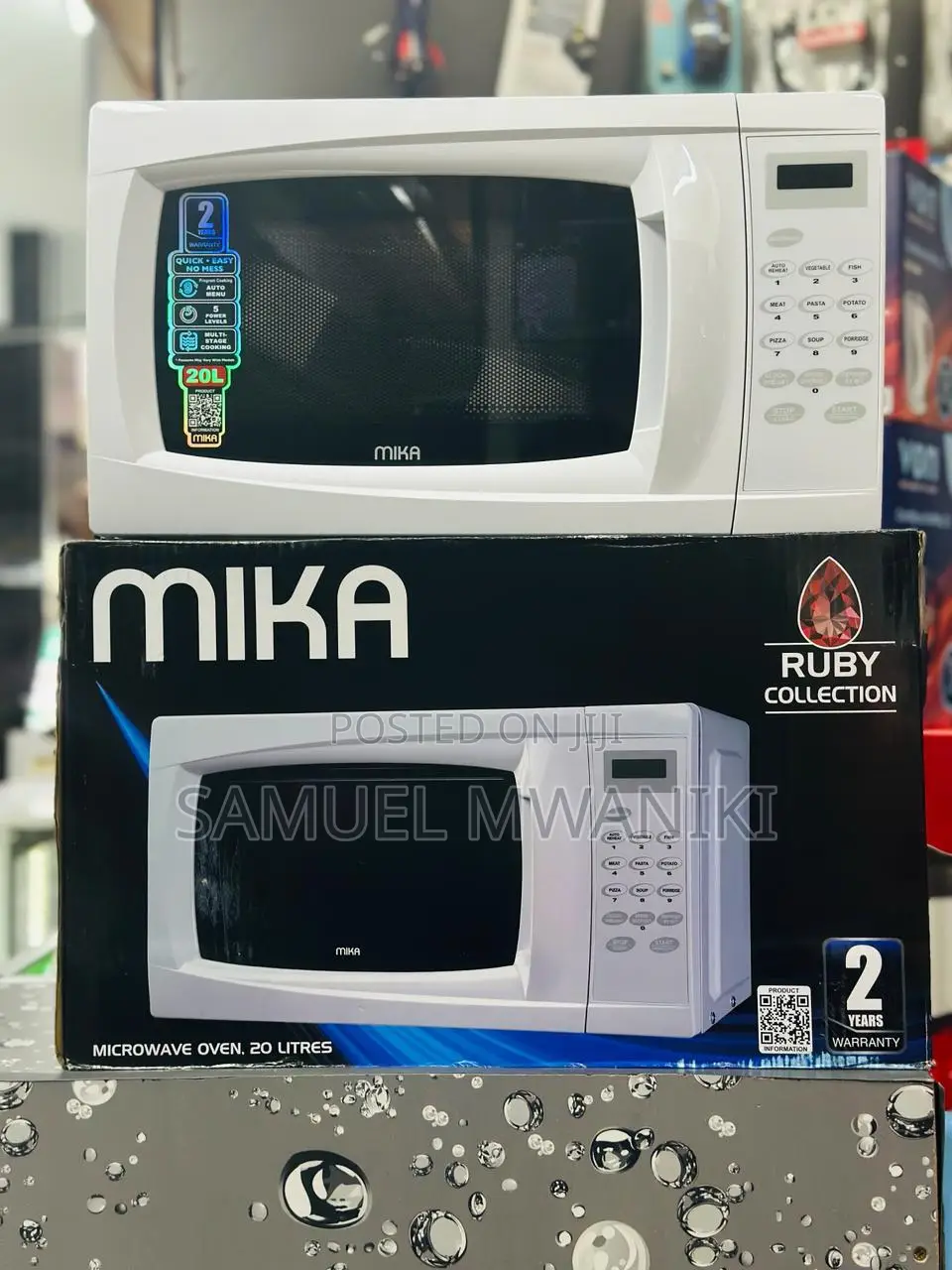 Mika Microwave Oven 20l Digital Control Panel White