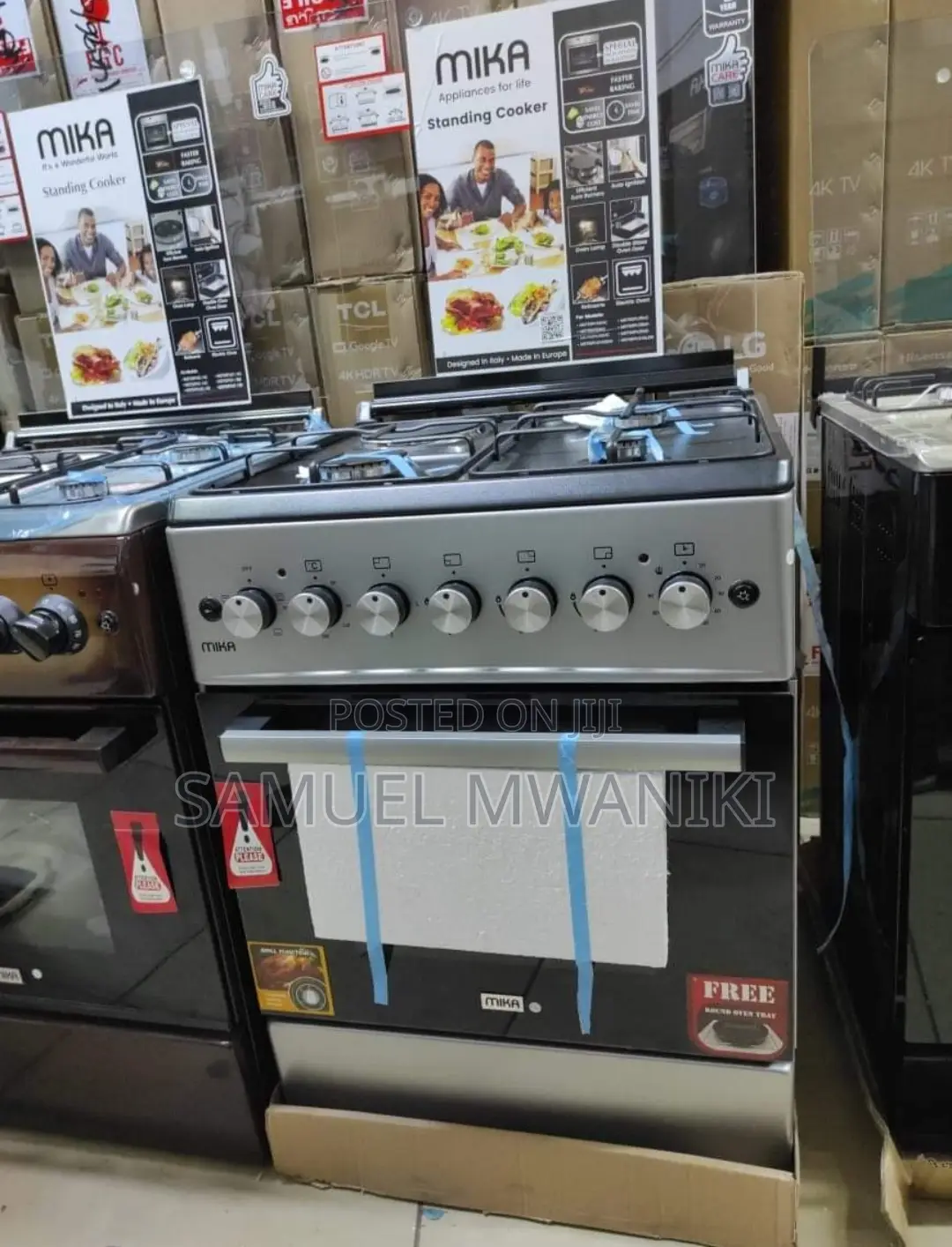 Mika Cooker 3 Gas + 1 Hotplate 60 by 60 Has Electric Oven
