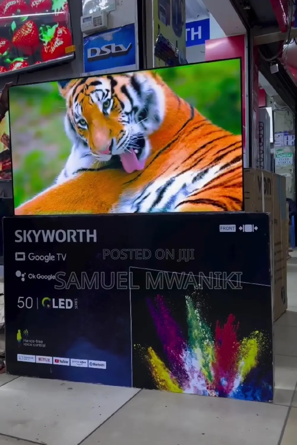 Skyworth 50'' Qled Google Smart Tv Uhd Frameless New 2024