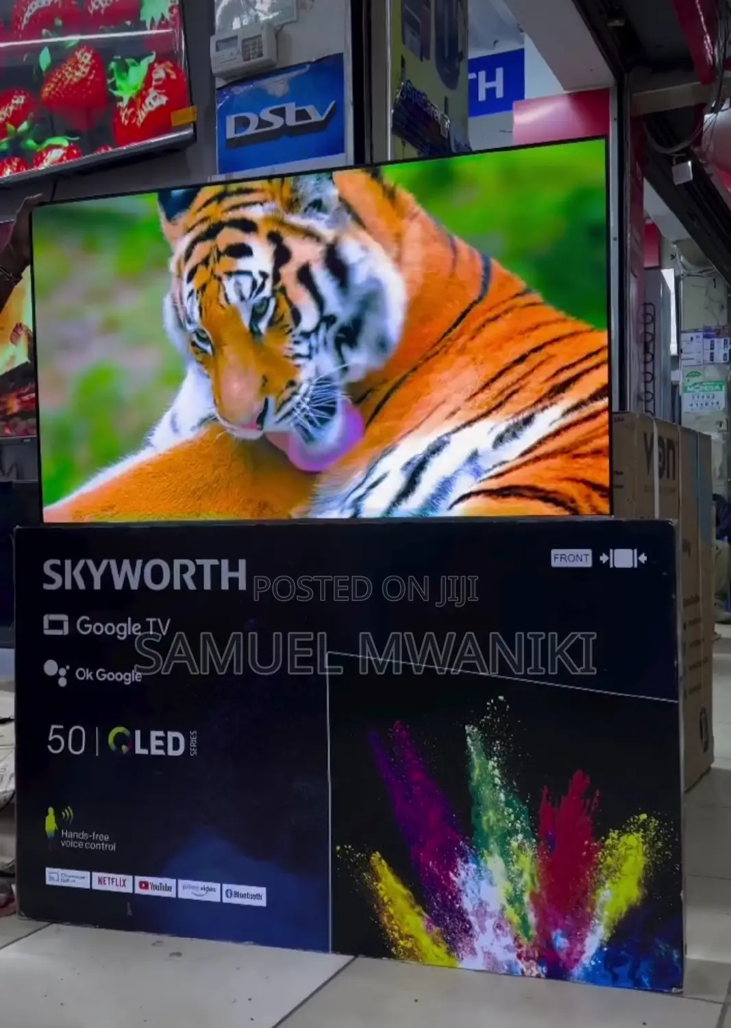 Skyworth 50'' Qled Google Smart Tv Uhd Frameless New 2024