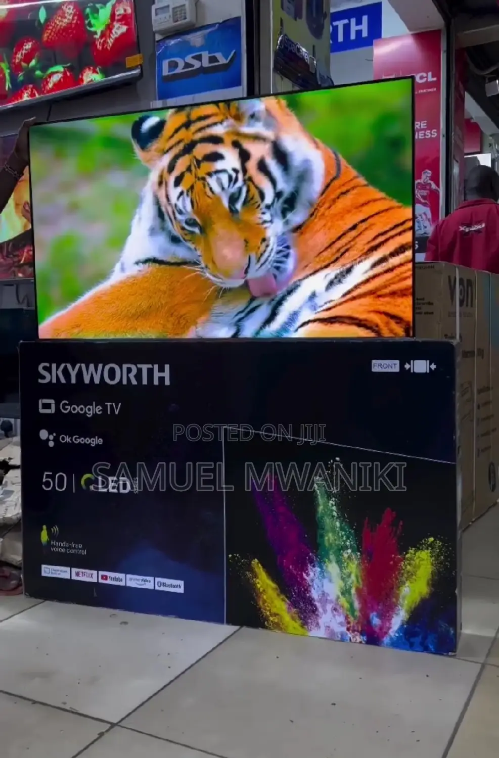 Skyworth 50'' Qled Google Smart Tv Uhd Frameless New 2024