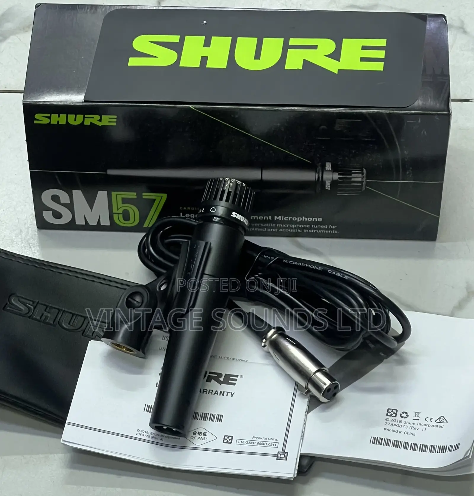Shure SM57 Dynamic Instrument Microphone ( Black )