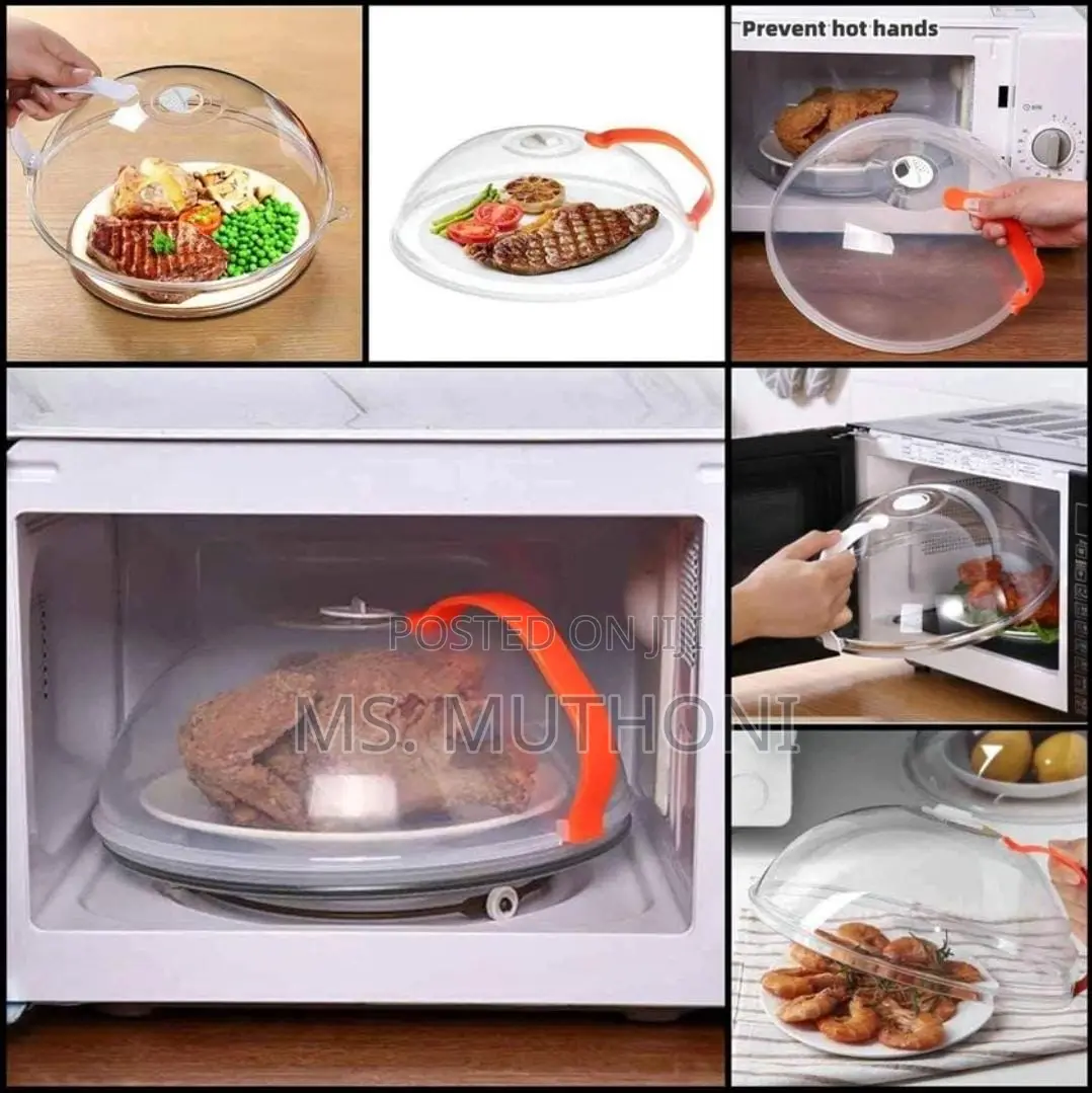 Vent Microwave Food Cover With Detachable Handle