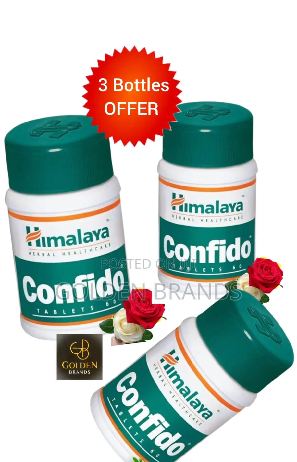 Himalaya Confido for Men's Power 3 Bottles Each 60 PCS