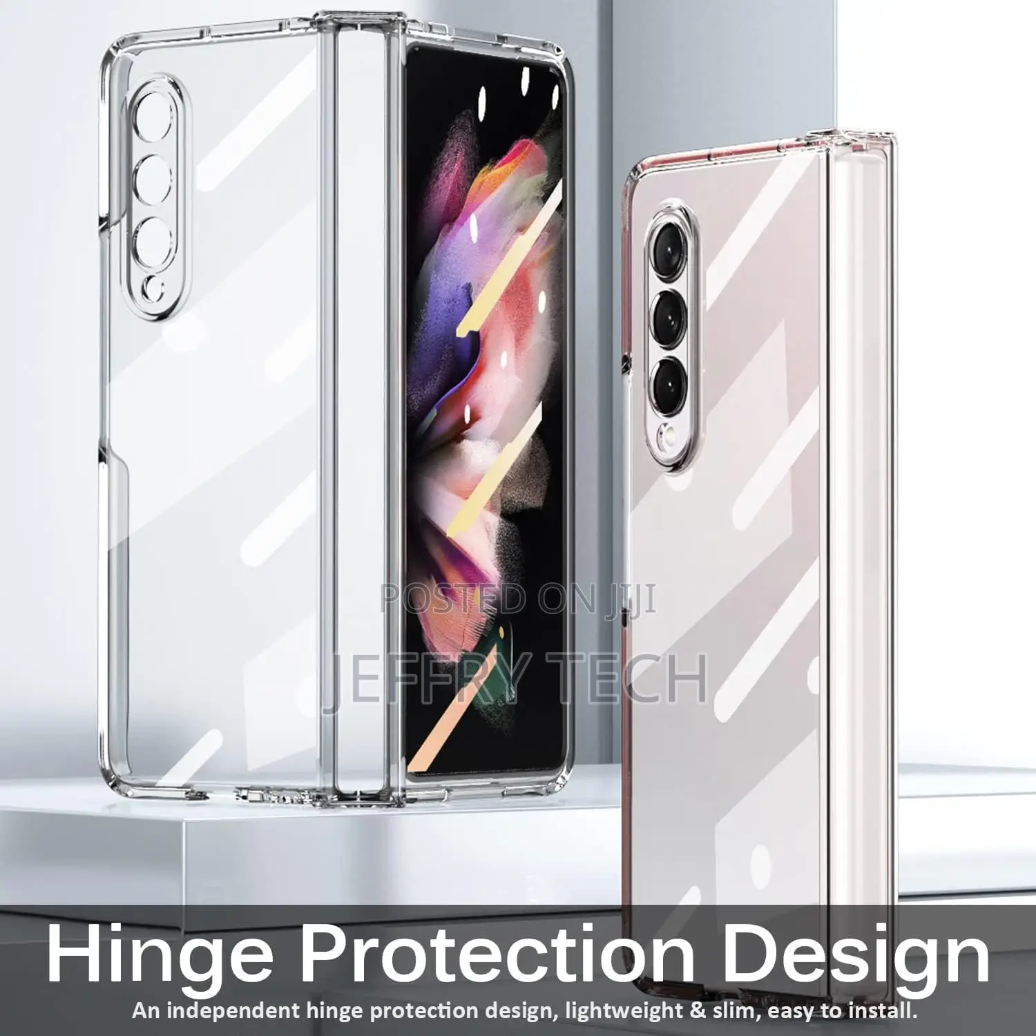 Crystal Clear Back Cover Compatible Samsung Galaxy Z Fold 3