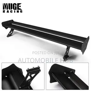 Universal Car Double Blade Spoiler Black