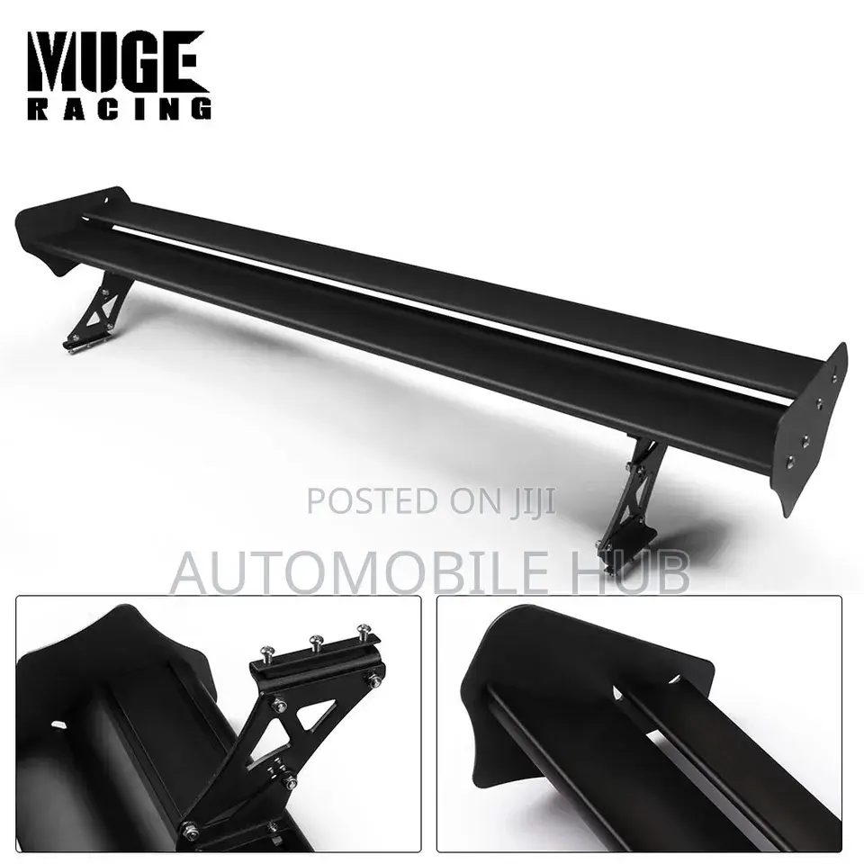 Universal Car Double Blade Spoiler Black